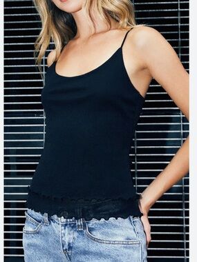 Brandy Melville | John Galt | Black Ava Mesh Tank Top